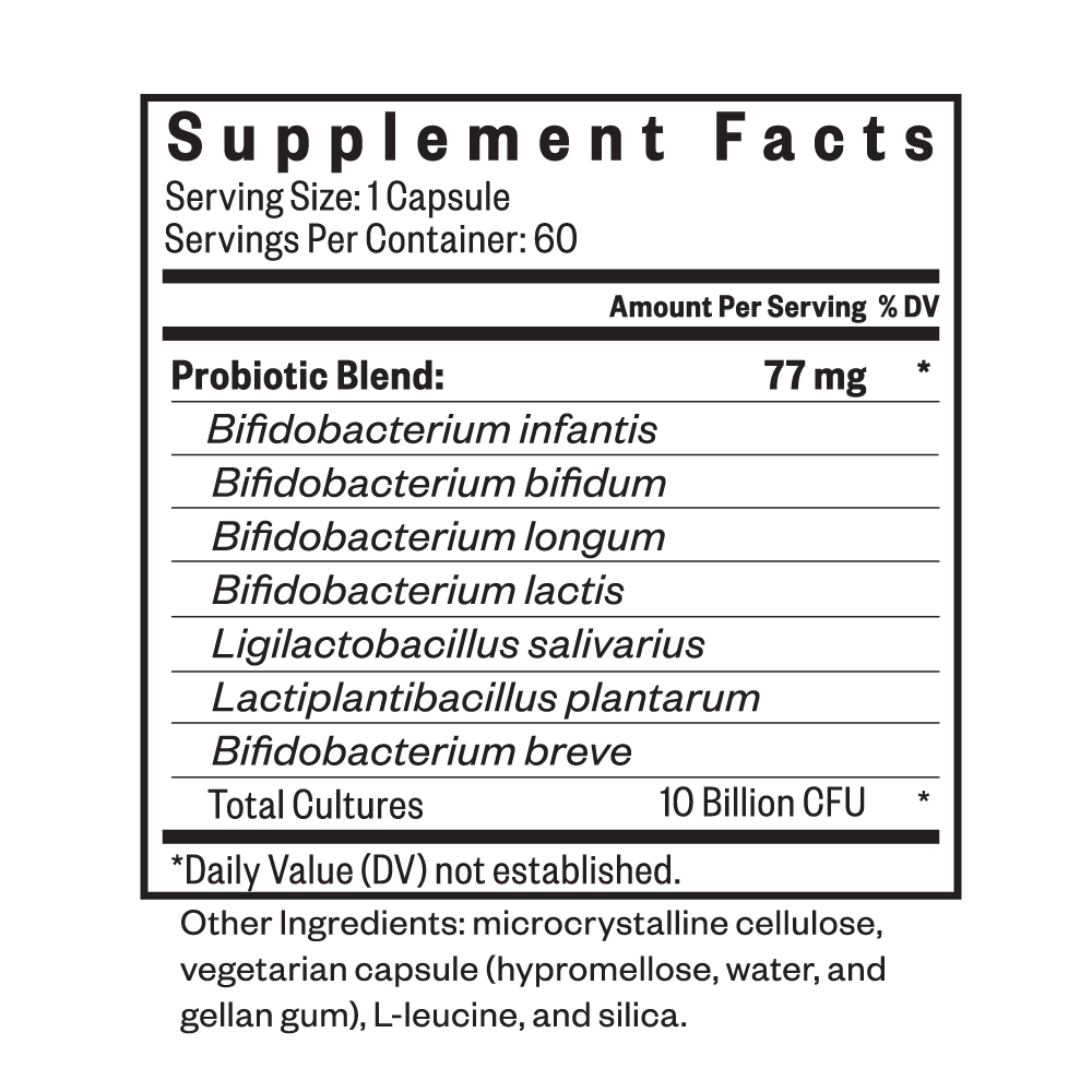 ProBiota HistaminX supplement facts 